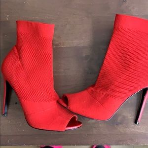 Red sock heels. Fit like socks